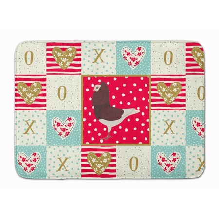 Carolines Treasures 19 x 27 in. Capuchin Red Pigeon Love Machine Washable Memory Foam Mat CK5375RUG